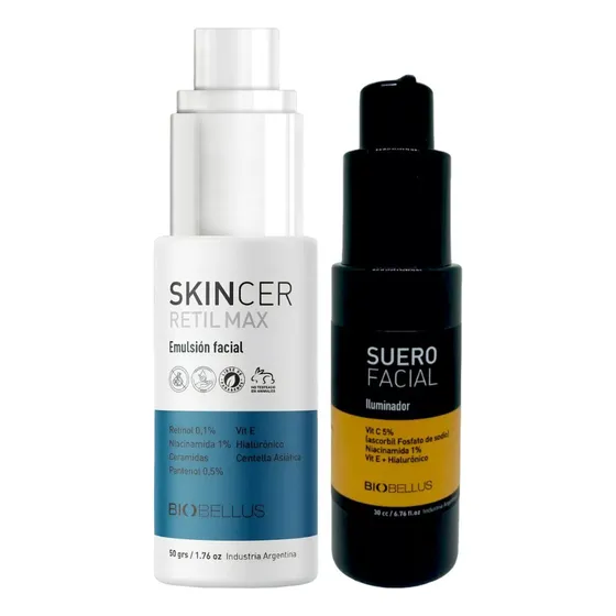 Set Skincer Retil Max + Suero Iluminador Biobellus 30cc