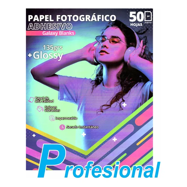Papel Autoadhesivo Sticker Brillante Fotográfico - Premium
