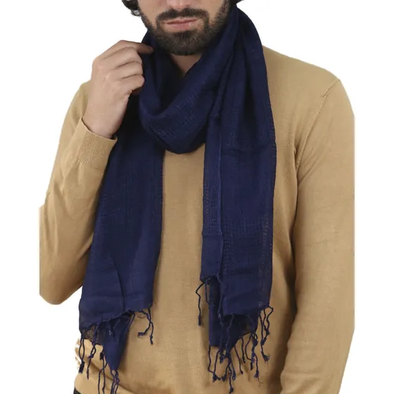 Pashmina Chalina Pañuelo Hombre Unisex Liso Con Flecos #1131