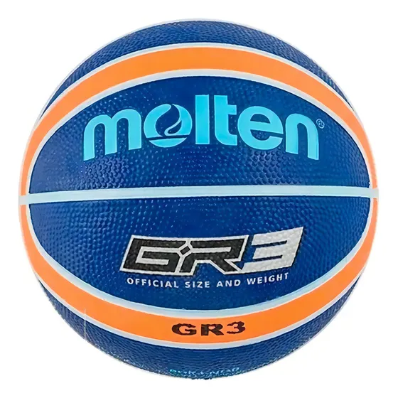Pelota Basquet Molten Nº3 Gr 3 Indoor Outdoor Color Azul/Naranja