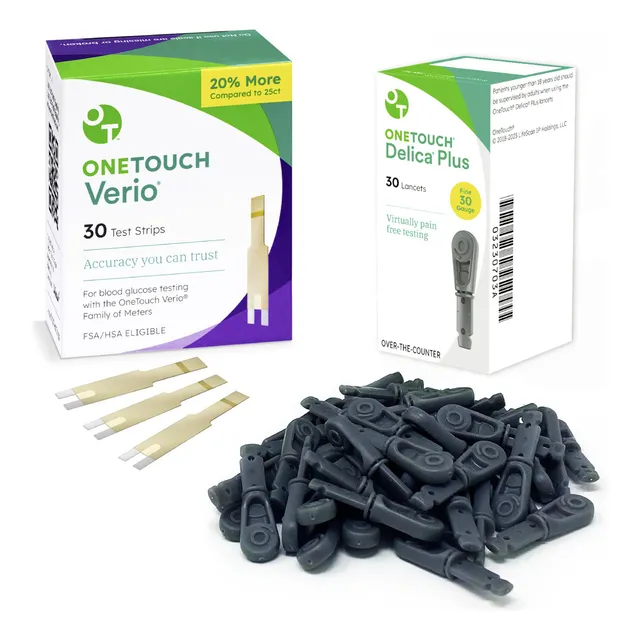 Onetouch Delica Plus Lancets And Onetouch Verio - Paquete D. Color Verde Oscuro