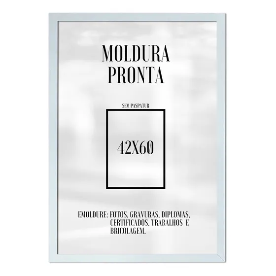 Moldura Para Quadros 42x60 A2 Basic Com Vidro