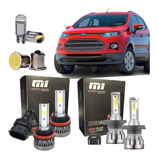 Lampara Cree Led Alta Baja Auxiliares T10 Ford Ecosport 2014