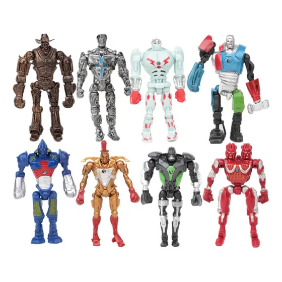 8pcs Real Steel Zeus Atom Midas Noisey Boys Figura Juguete