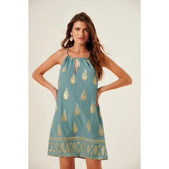 Vestido Para Mujer En Escote Halter Con Gota York Rimmel