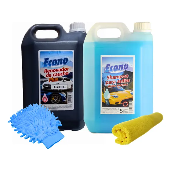 Lava Auto Shamp Siliconado + Revividor Negro 5 Lts + Regalo
