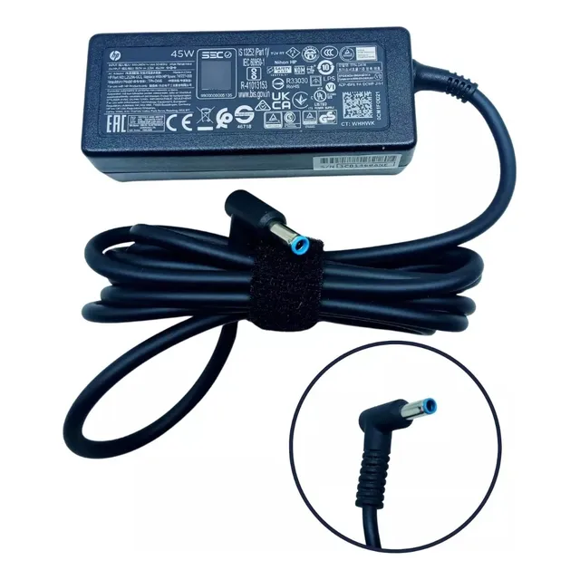 Cargador Original Hp 45w 19.5v Ac Smart Punta Azul - H6y88aa