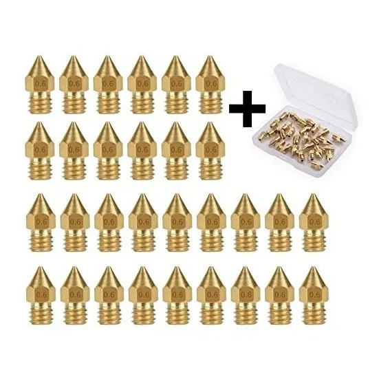 30pcs 0.6mm Impresora 3d Extrusora Boquillas Para Anet A8 Ma