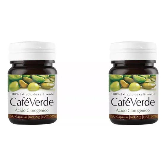 Pack X2 Cafe Verde Control De Peso Adelgazante Natier 50caps