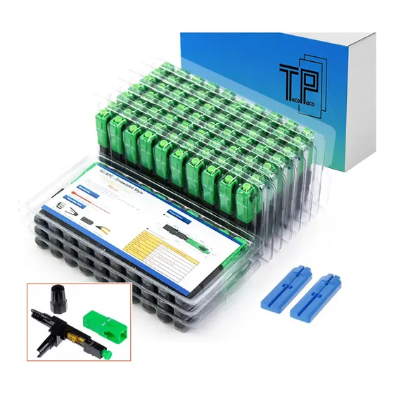 Conector Rápido De Fibra Óptica Sc Apc Para Ftth 100 Piezas