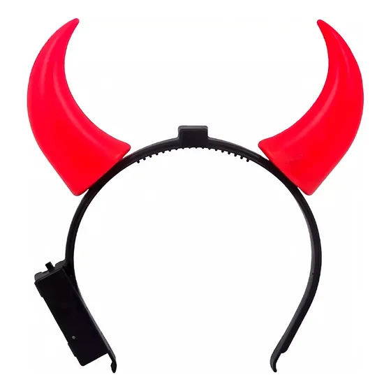 6cintillo Diadema Cuerno De Diabla Led Para Halloween Cachos