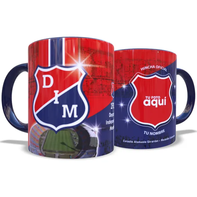 Pocillo Mug Personalizado Fútbol Colombiano Color Interior