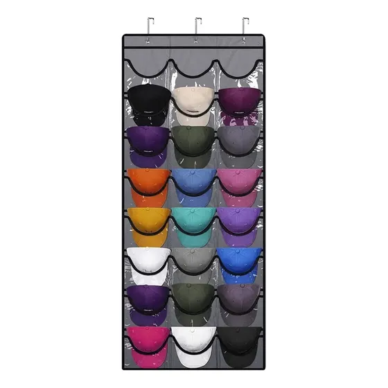 Organizador Gorras Gorros Jockey Detrás De Puerta Casatua Gris Claro | Cuotas sin interés