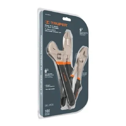 Juego Alicate-llave Ajustable Truper Jgo-pepi-3 18216