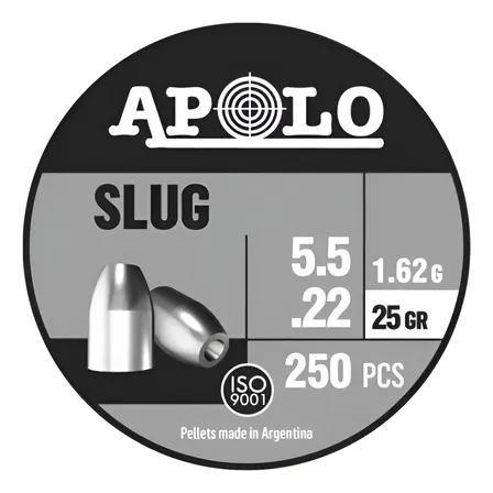 Postón Apolo Slug 5.5mm/25gr (500un) 2  Lata