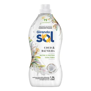 Amaciante Concentrado Coco & Baunilha Girando Sol 1,5l Amaciante Concentrado Coco & Baunilha Girando Sol 1,5l