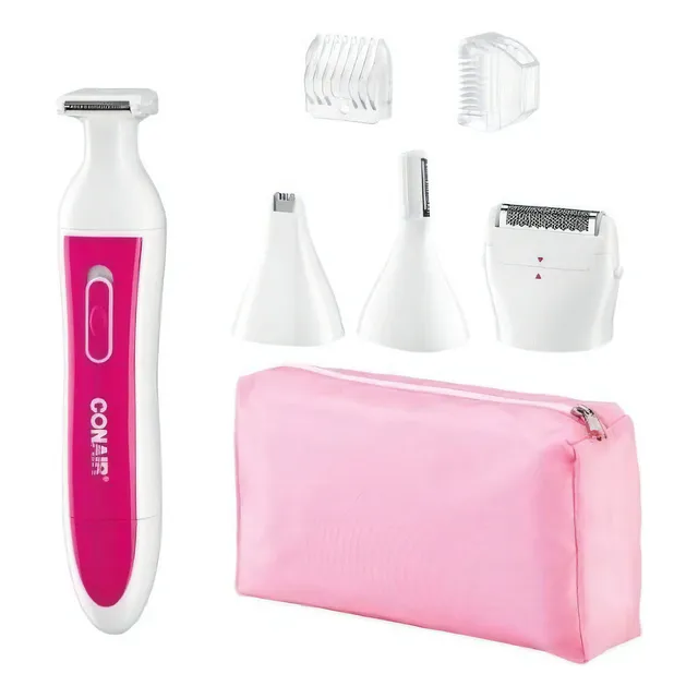 Rasuradora inalámbrica Conair Satiny Smooth blanco y rosa