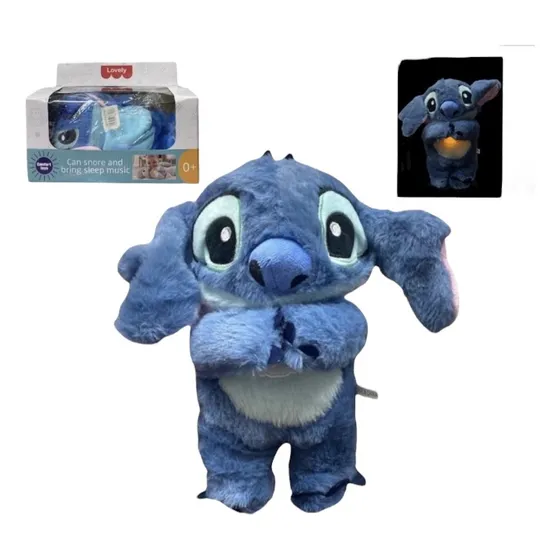 Peluche Stitch Respira Sonido Ansiedad Dormir 33cm Premium