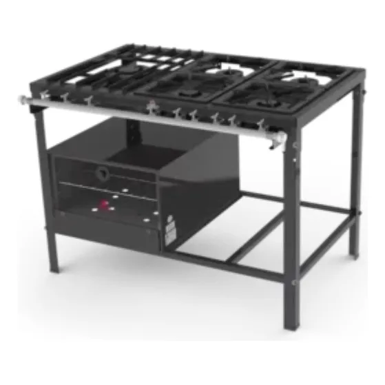Cocina Industrial A Gas Progas 5 H C/ Horno P/ Chapa