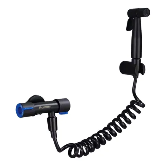 Monocomando Ducha Higienica Lavatorio Bidet Negro