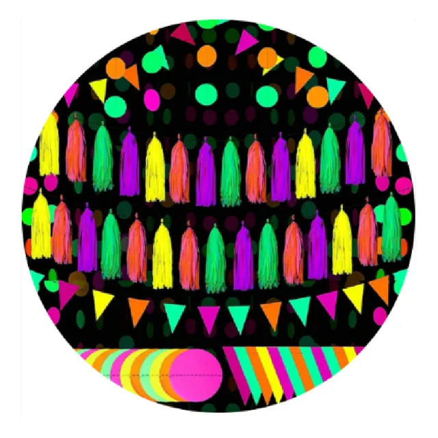 Pack Guirnaldas Decoración Fiesta Neón Brillantes Cotillon