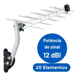 Antena Digital Externa Com 20 Elementos E Filtro Anti Ruido Antena Digital Externa Com 20 Elementos E Filtro Anti Ruido