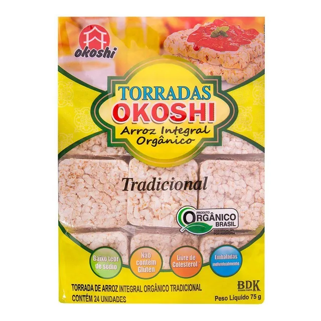 Torrada de Arroz Integral Orgânico Okoshi 75g