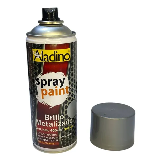 Pintura Brillo Metalizado Aladino Plateada Sp20