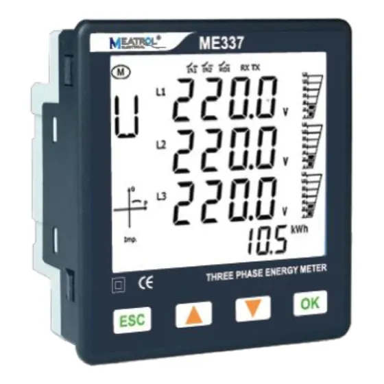 Medidor Y Analizador De Energía Trifásico Sin Bobinas. Me337