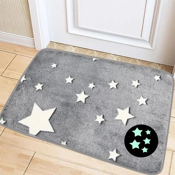 Alfombra Que Brilla Oscuridad Baño 24 X 16  Entrada Para S