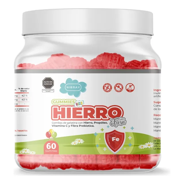 Hierro Propóleo Vitamina C Y Prebióticos Gummies Kids