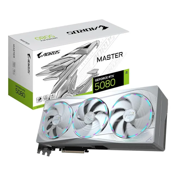 Vga Gigabyte Aorus Geforce Rtx 5080 Master Ice 16gb, Gddr7
