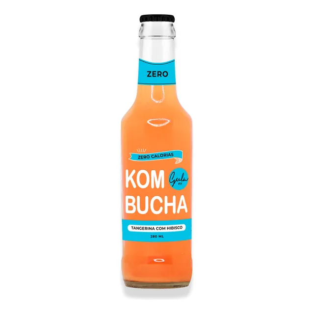 Kombucha Tangerina Hibisco 280ml Gulafit Zero Low Carb
