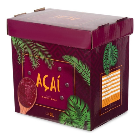 Embalagem Caixa Para Açai 5 Litros Estampada - 10 Unidades Embalagem Caixa Para Açai 5 Litros Estampada - 10 Unidades