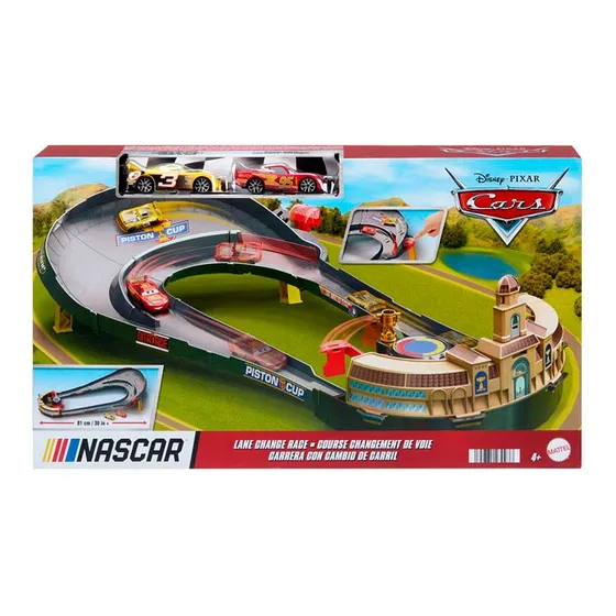Cars Pista Nascar Rayo Mcqueen Carrera Con Cambio De Carril