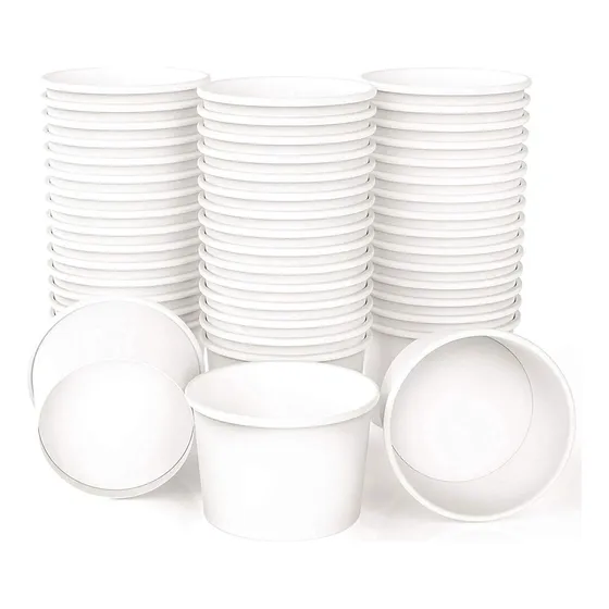 Vaso Nevero Para Helado 6 Oz Caña De Azúcar 50 Piezas Color Blanco