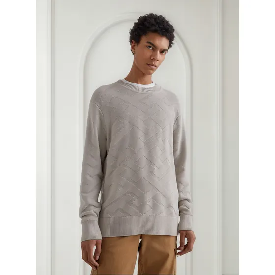 Saco Gris Amplio De Punto Para Hombre Tommy Hilfiger