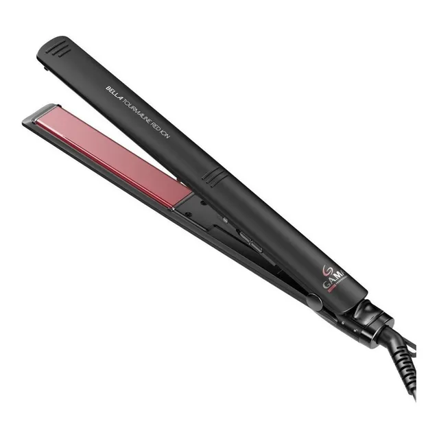 Plancha de cabello GA.MA Italy Bella Tourmaline Red Ion negra y roja 127V