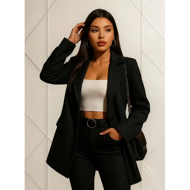Tapado Abrigo Invierno Mujer Saco Blazer Moda Campera Paño