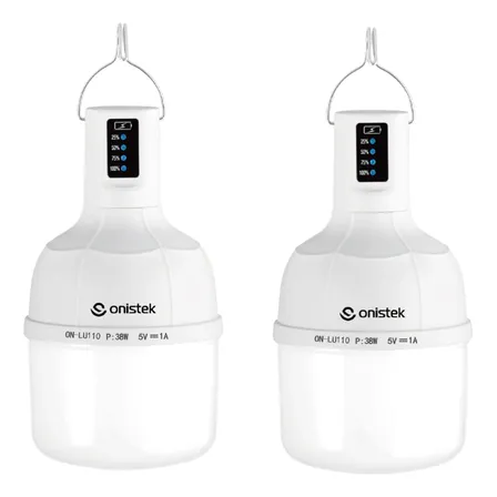 Kit2 Lâmpada De Led Recarregável Usb Acampamento Pesca Bulbo Branco-2pcs 127/220v