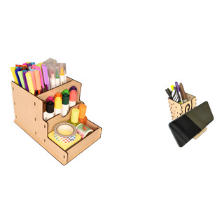 Mini Organizador De Escritorio 3 Espacios Madera Mdf Mini Organizador De Escritorio 3 Espacios Madera Mdf