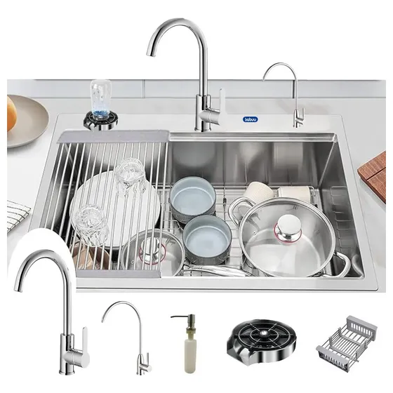 Cuba Pia Gourmet Inox Quadrada Cozinha 60x45cm Cor Preto