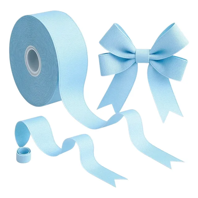 Listón Grosgrain 3.8 Cm X 45 M - Genérica Para Eventos Celeste Popotillo