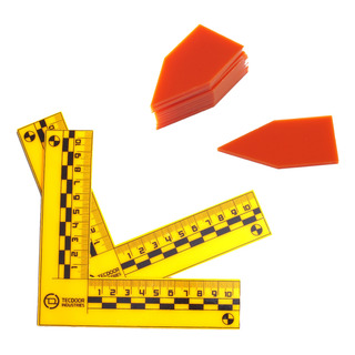 Kit Testigos Métricos 10cm Con Punteros 4x8cm Criminalística Kit Testigos Métricos 10cm Con Punteros 4x8cm Criminalística