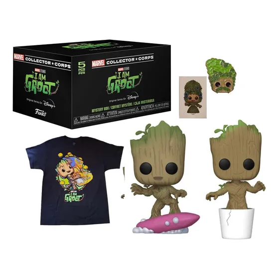 I Am Groot Collector Corps Funko Pop Box Exclusiva Original
