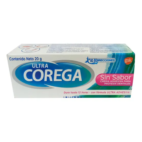 Crema Corega 3d Ultra Sin Sabor 20 Gr