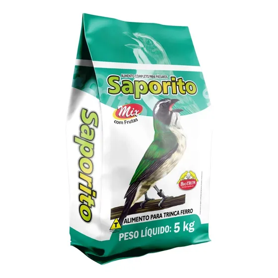 Saporito Mix 5kg  Com Frutas Pássaros Trinca Ferro Picharro