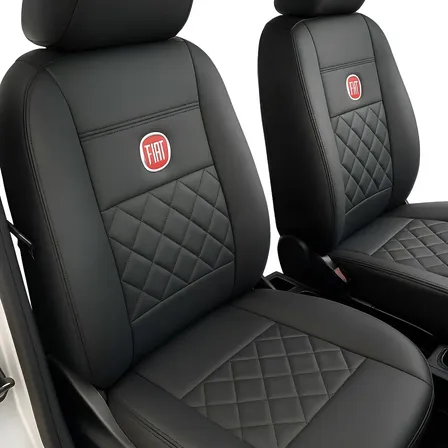 Capa Premium Couro 100% Impermeavel Banco Carro Fiat Palio Preto