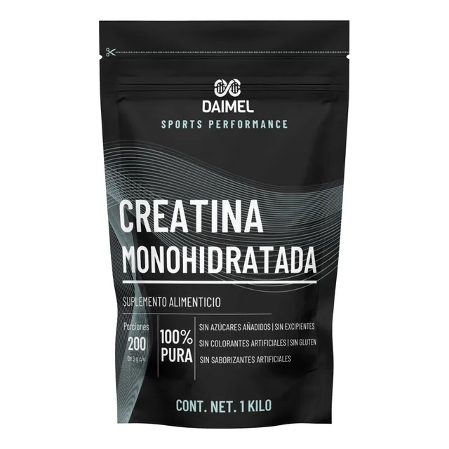 Creatina Monohidratada 1kg 200 Porciones En Polvo Sin Sabor