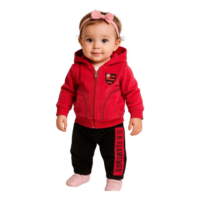 Agasalho Bebê Flamengo Plush Oficial